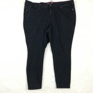 Royalty YMI Womens Jeans Skinny Blue Denim Dark Wash High Rise‎ Plus 44